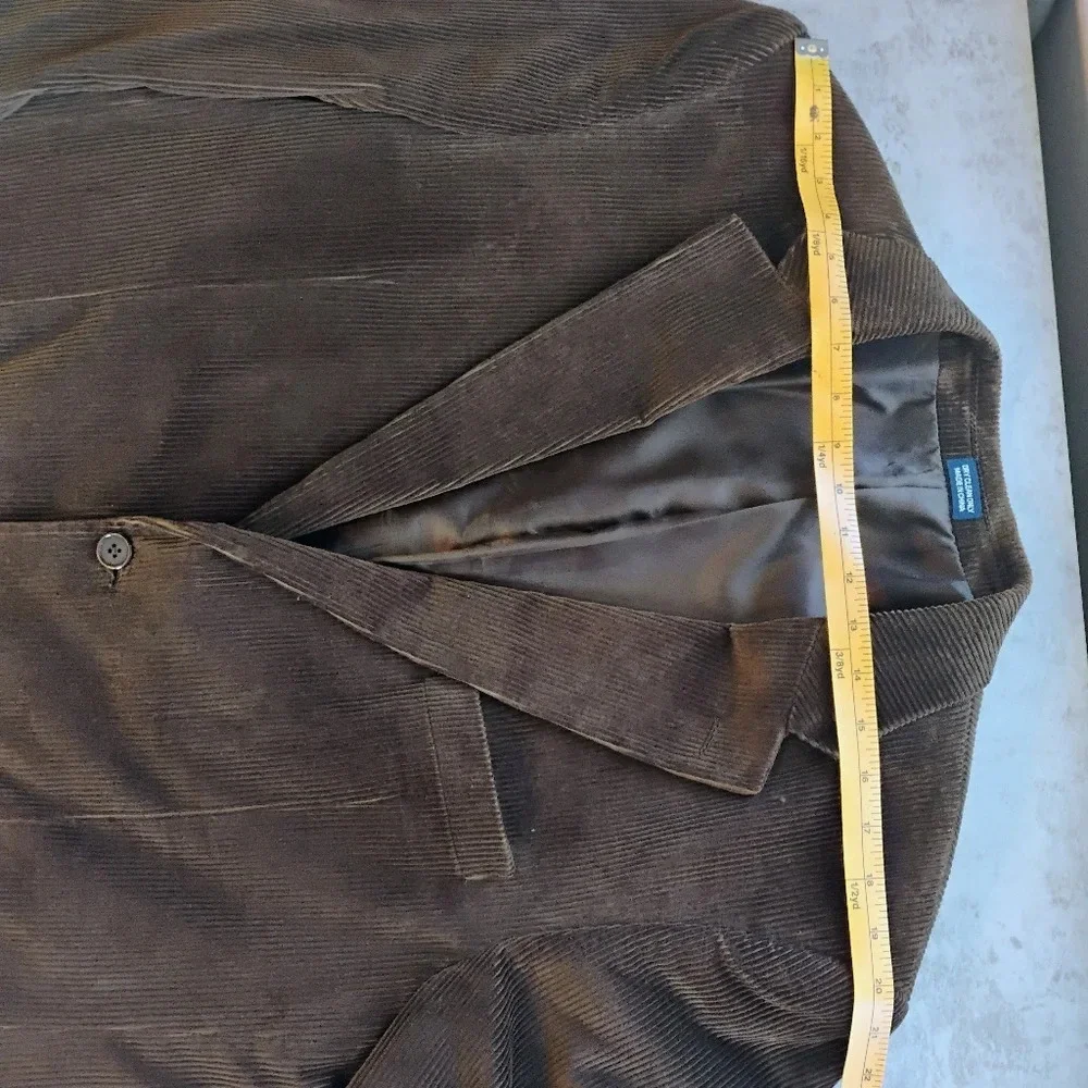 Meeting Street Chocolate Brown Corduroy Blazer Jacket‎ Academia Size 46 Long